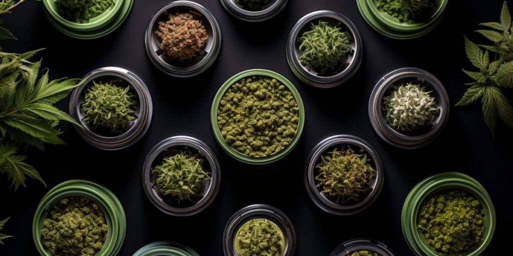 assortment of Weed Grinders